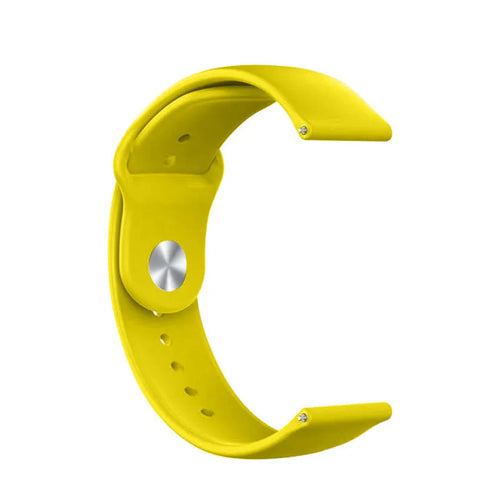 Silicone Sport Strap, yellow, without a watch, 3/4 front view