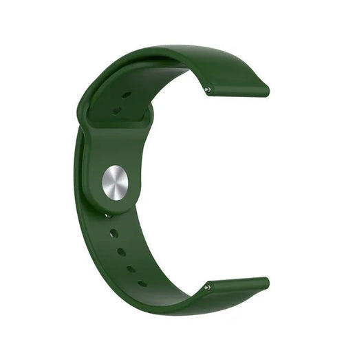 Silicone Sport Strap, army green, without a watch, 3/4 front view
