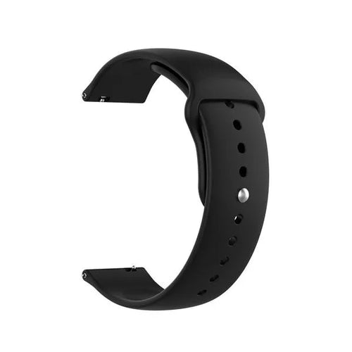 Silicone Sport Strap, black, without a watch, 3/4 front view