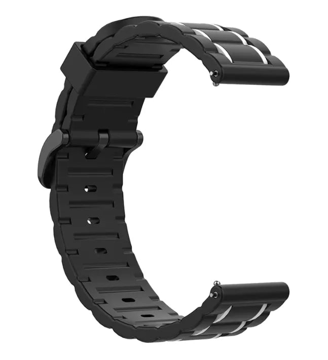 Gard Pro Health Smartwatch 3 - 48mm Sport Strap with Buckle (Black/White)