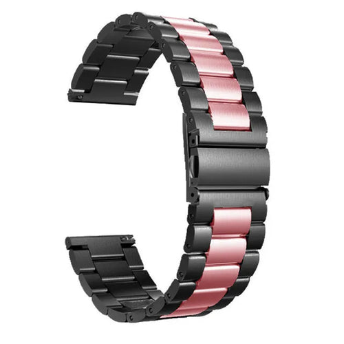 Steel Strap, black/pink, without a watch, 3/4 front view