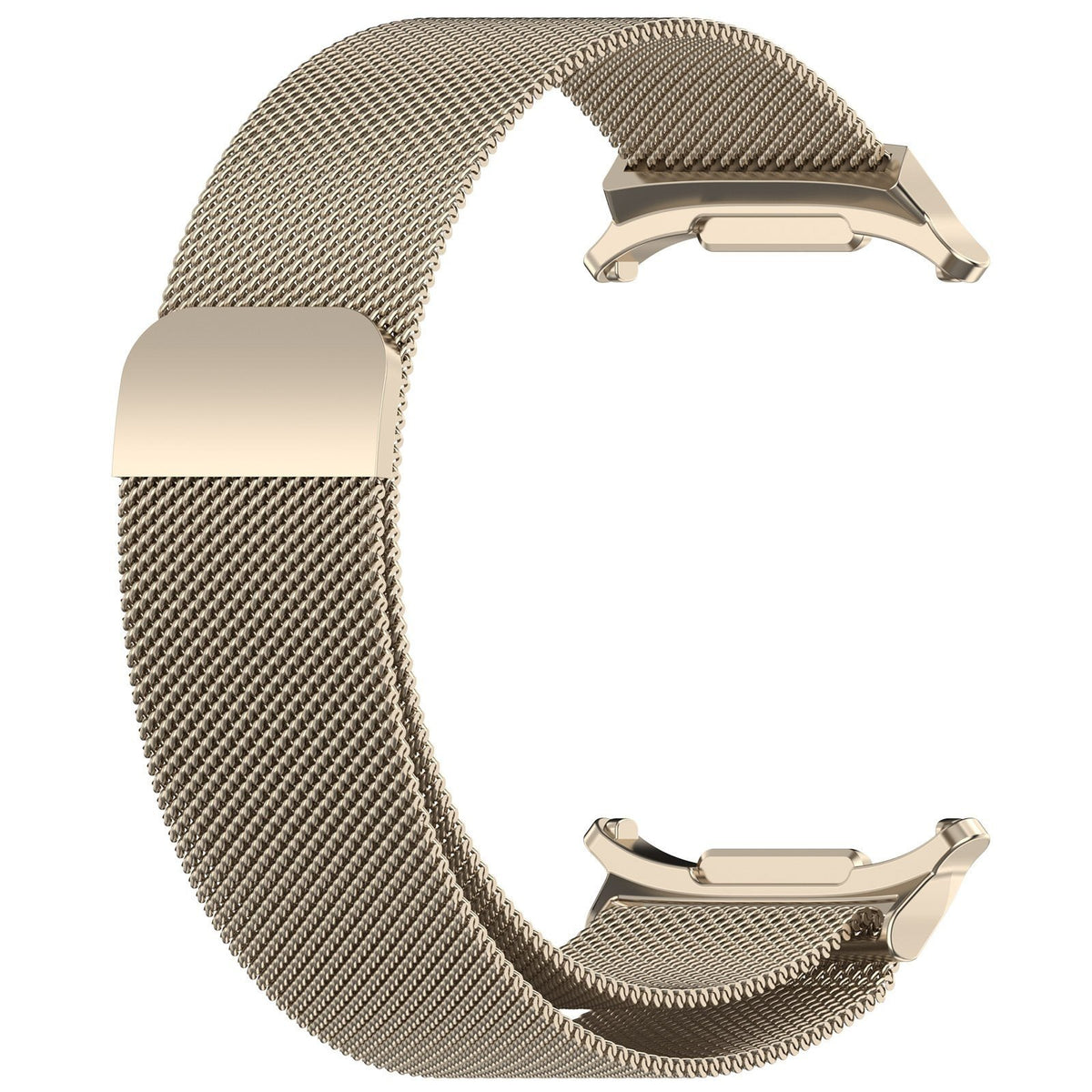 Milanese Strap, starlight, without a watch, 3/4 front view