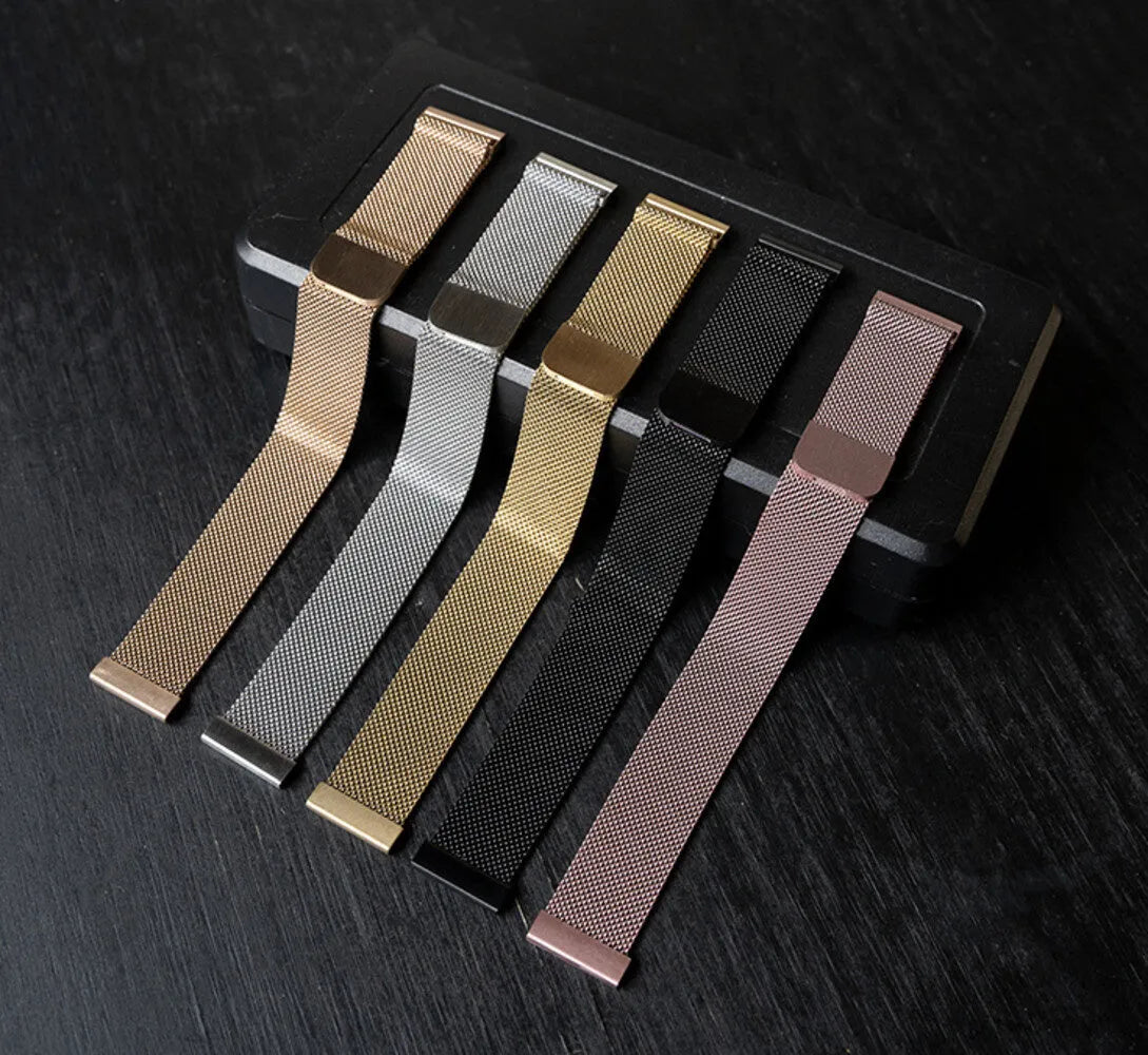 Milanese Strap, rose gold, without a watch, 3/4 front view