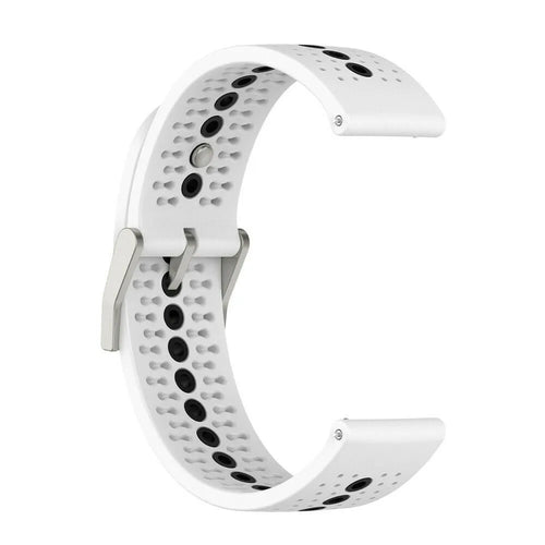 Silicone Strap, white/black, without a watch, 3/4 front view