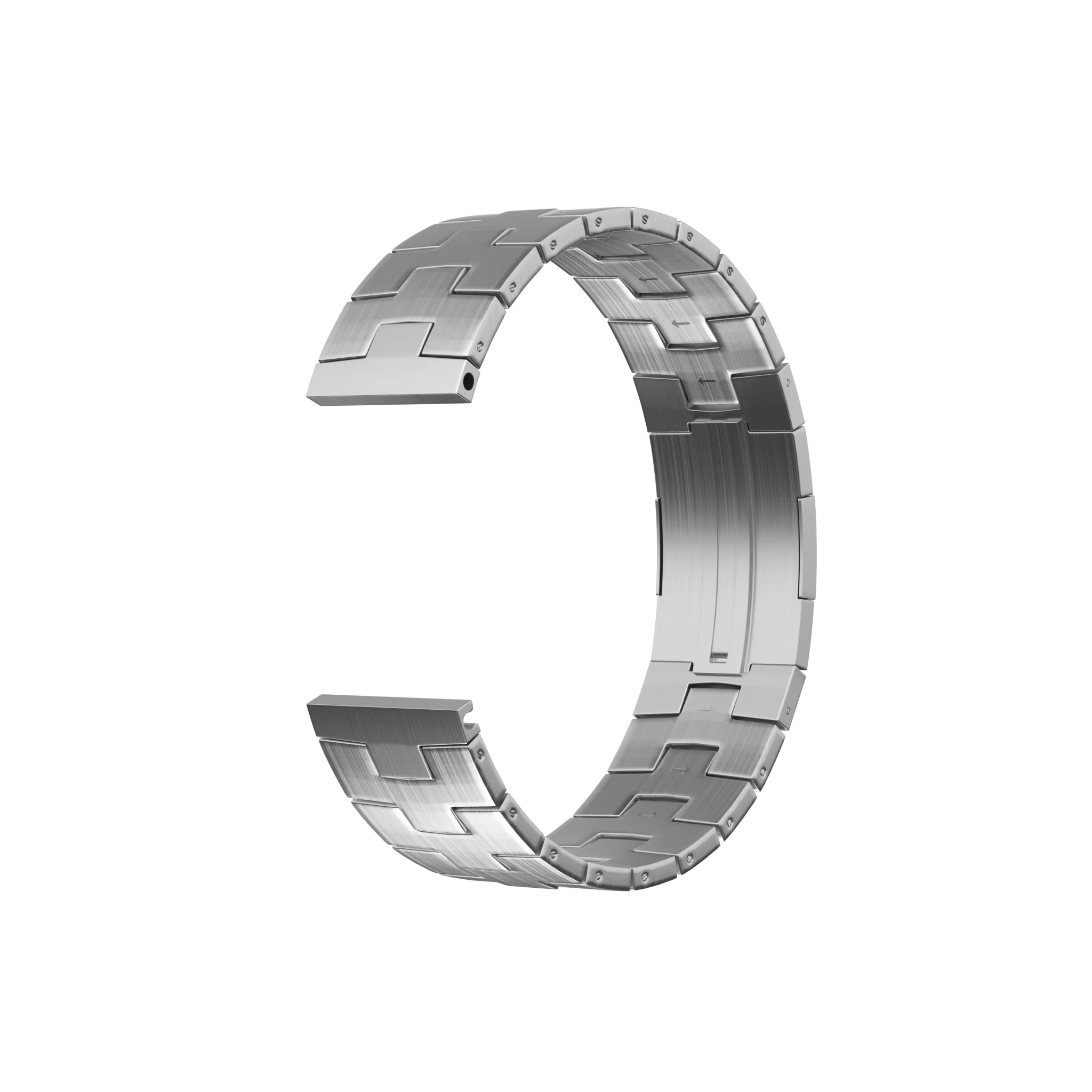 Suunto Vertical Titanium Grain Strap (Flat Buckle) (Silver)