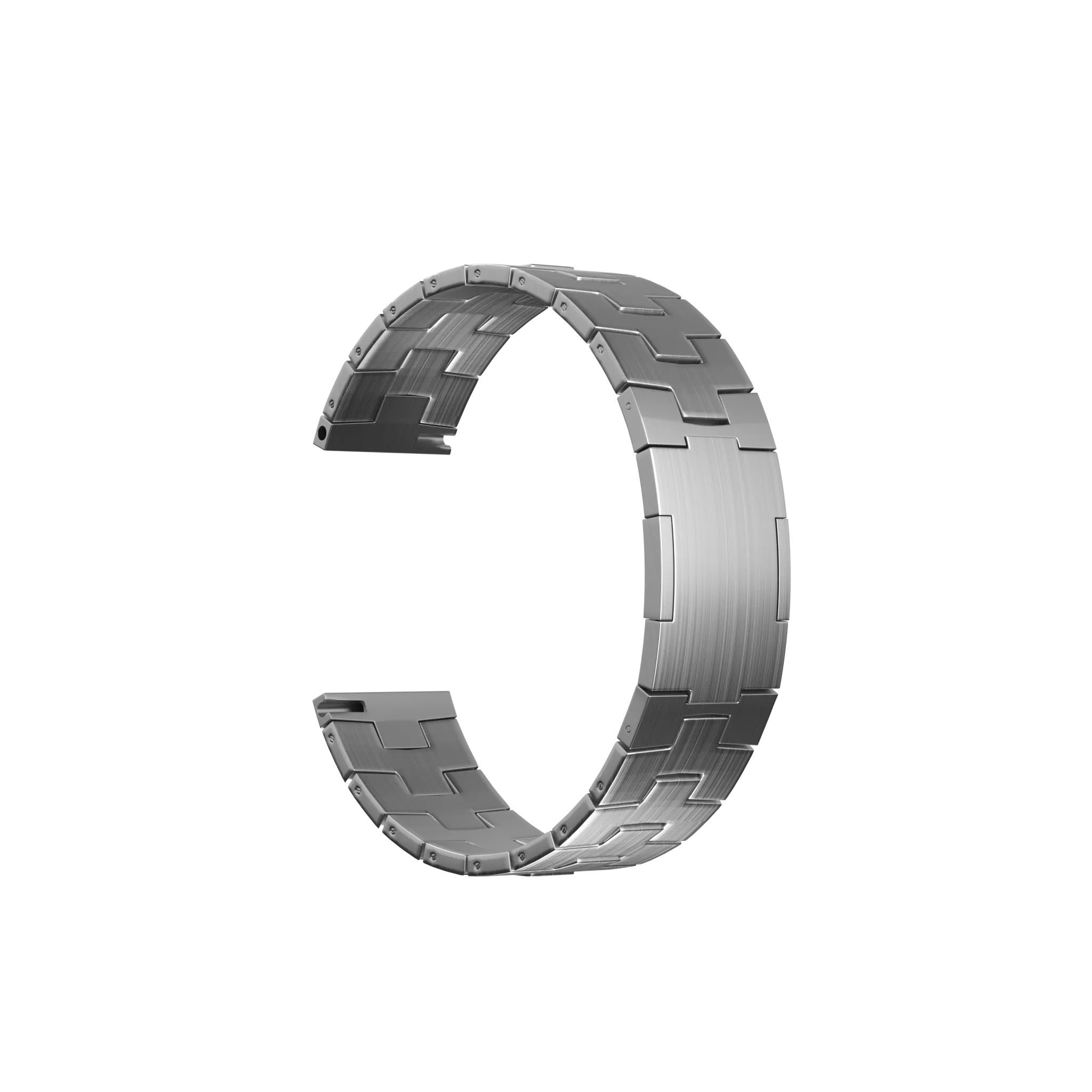 Motorola Moto Watch - 47mm Titanium Grain Strap (Flat Clasp) (Silver)