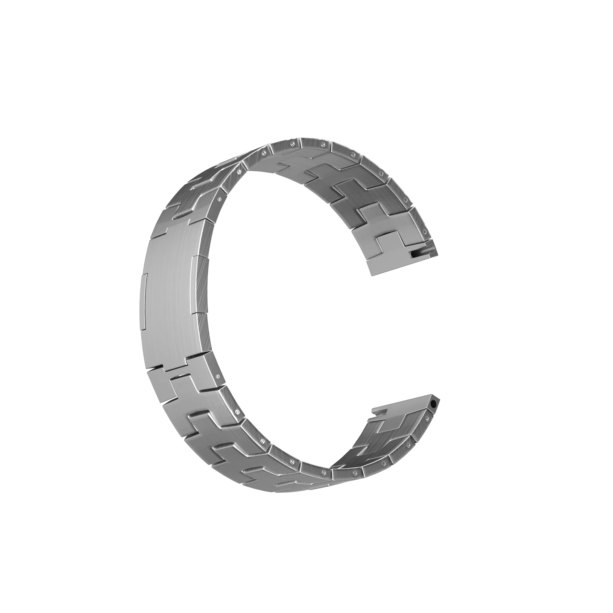 Suunto Run Titanium Grain Strap (Flat Buckle) (Silver)