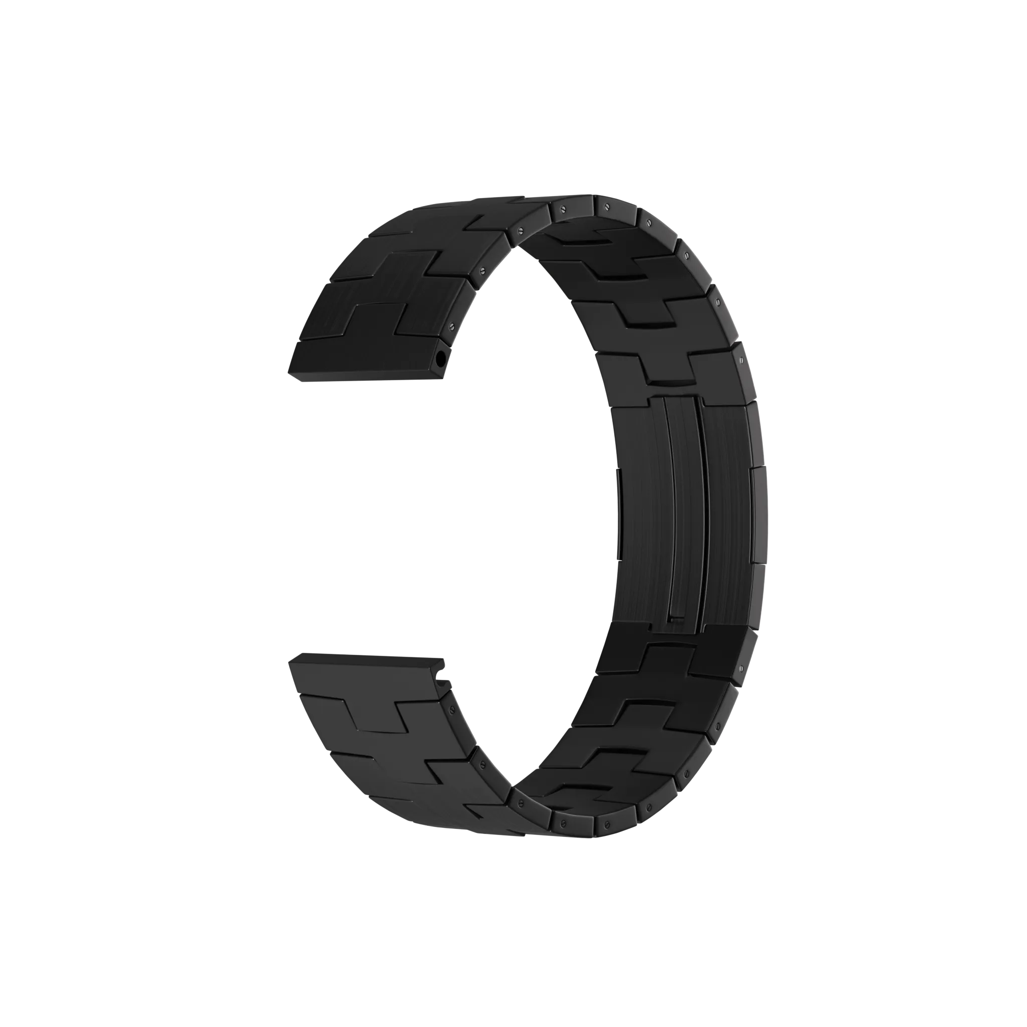 Gard Pro Health Smartwatch 3 - 48mm Titanium Grain Strap (Flat Clasp) (Black)