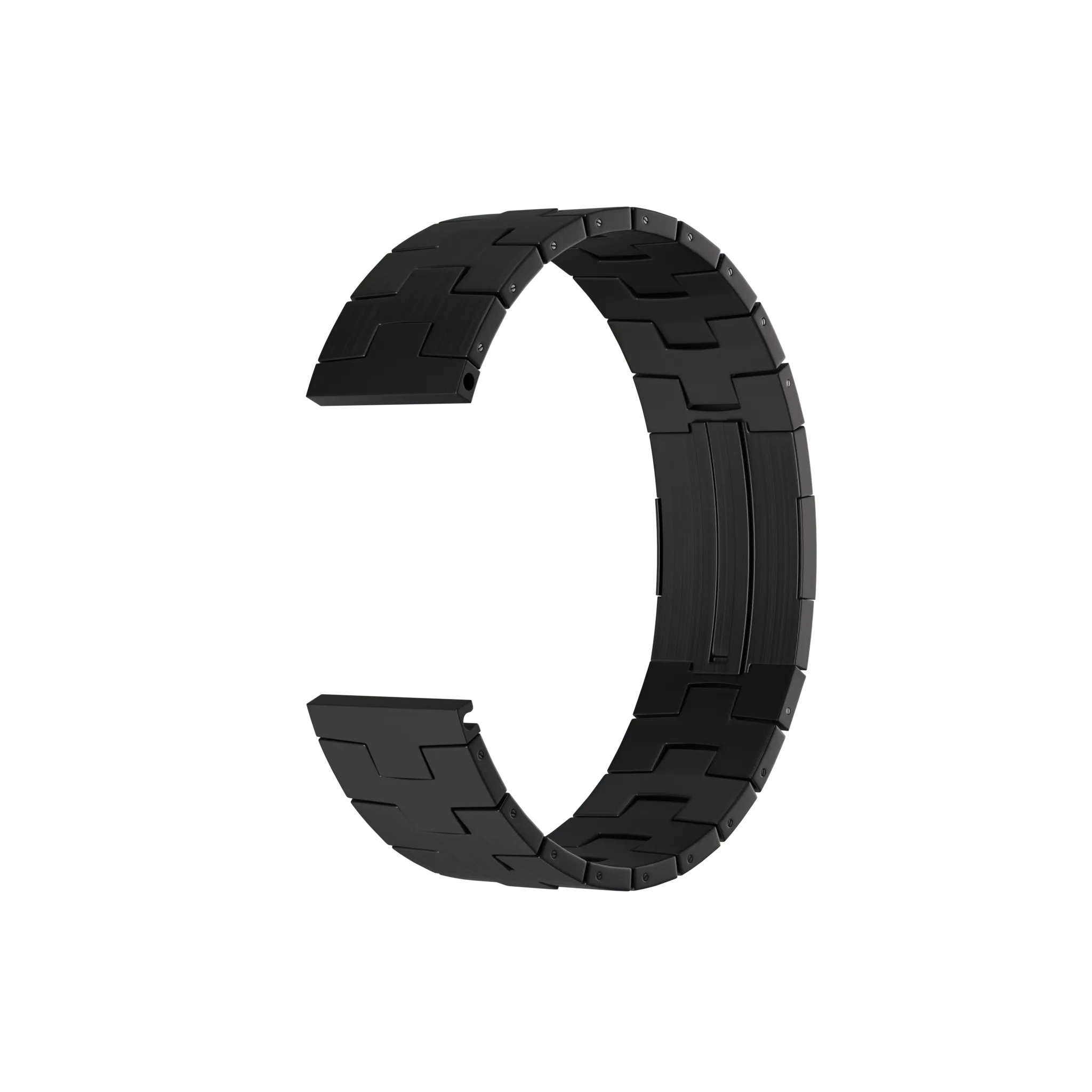 Suunto Run Titanium Grain Strap (Flat Buckle) (Black)