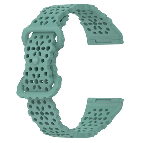 Patterned Silicone Strap, green, without a watch, 3/4 front view