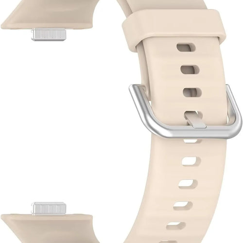 Silicone Strap, beige, without a watch, 3/4 front view
