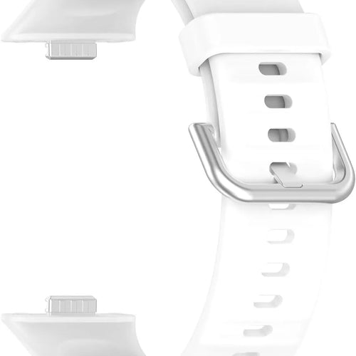 Silicone Strap, white, without a watch, 3/4 front view