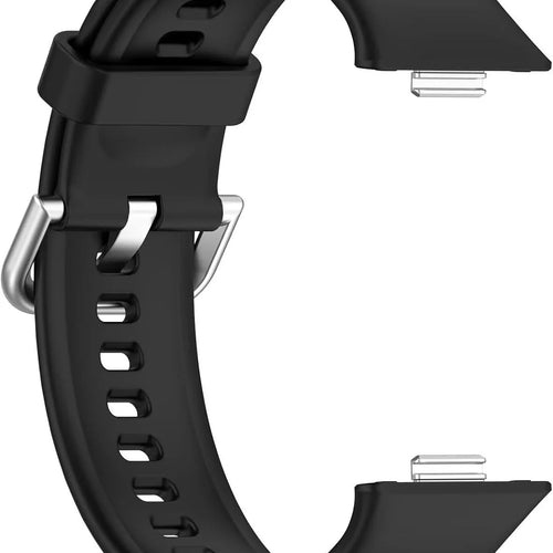 Silicone Strap, black, without a watch, 3/4 front view