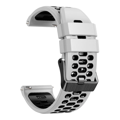 Universal 24mm Sport Buckle Strap (White/Black)