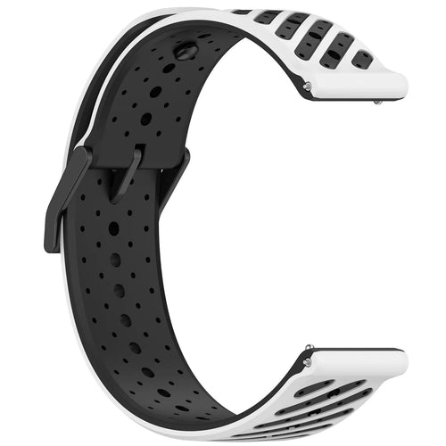 OnePlus Watch Striped Silicone Strap (White/Black)