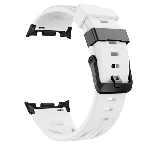 Race Silicone Strap, white, without a watch, 3/4 front view