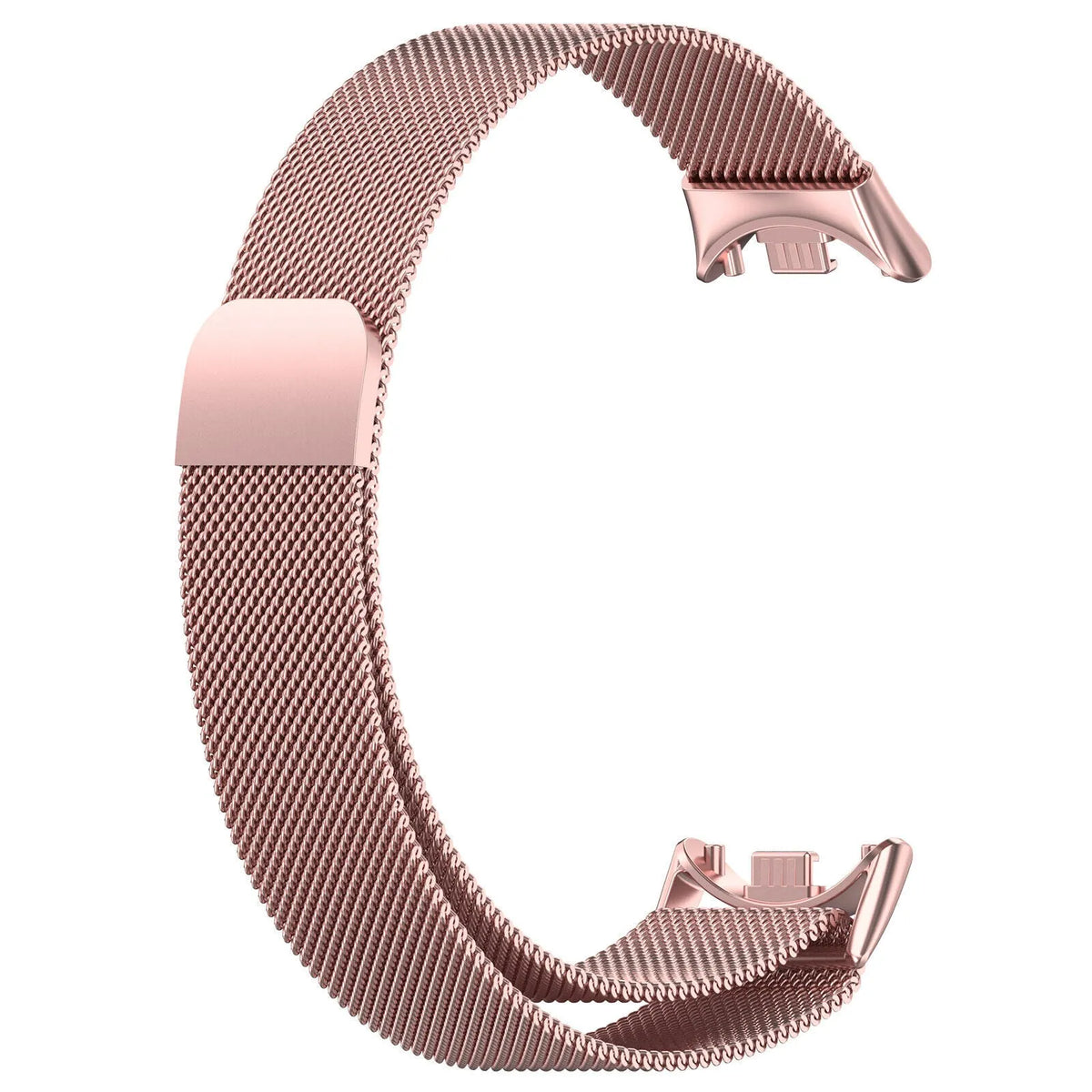 Milanese Strap, pink, without a watch, 3/4 front view