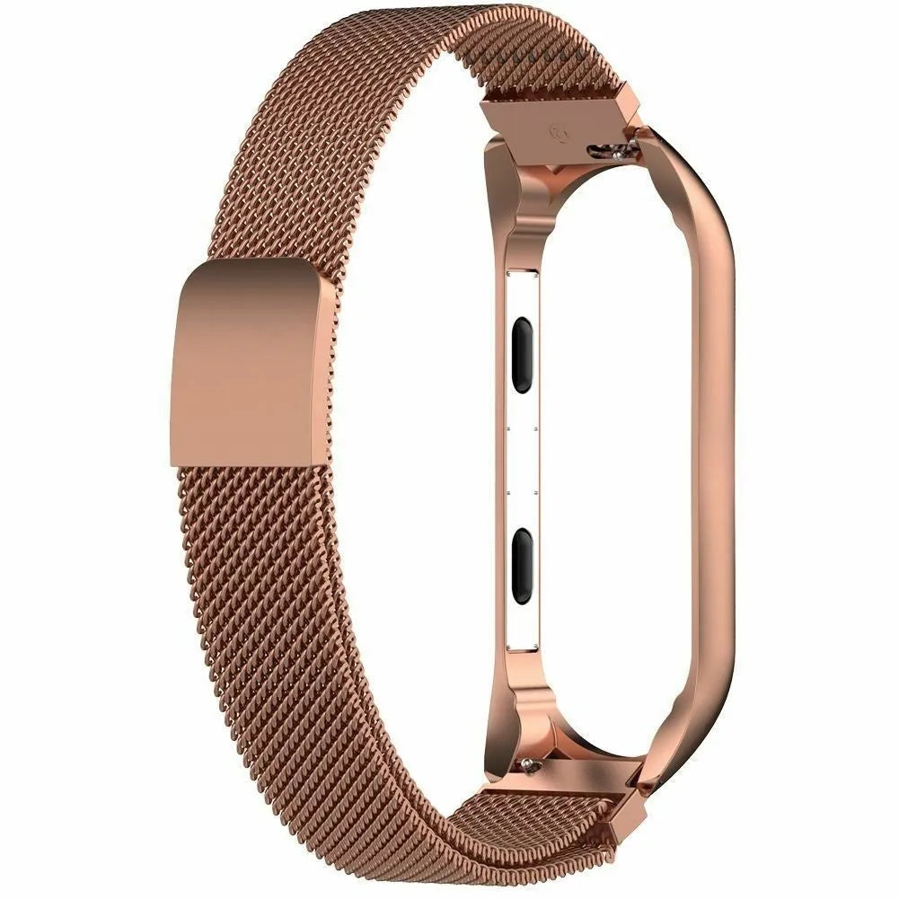 Milanese Strap, rose gold, without a watch, 3/4 front view