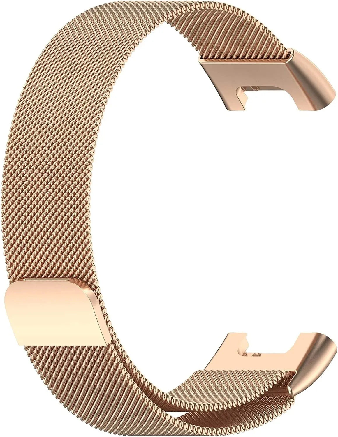 Milanese Strap, rose gold, without a watch, 3/4 front view