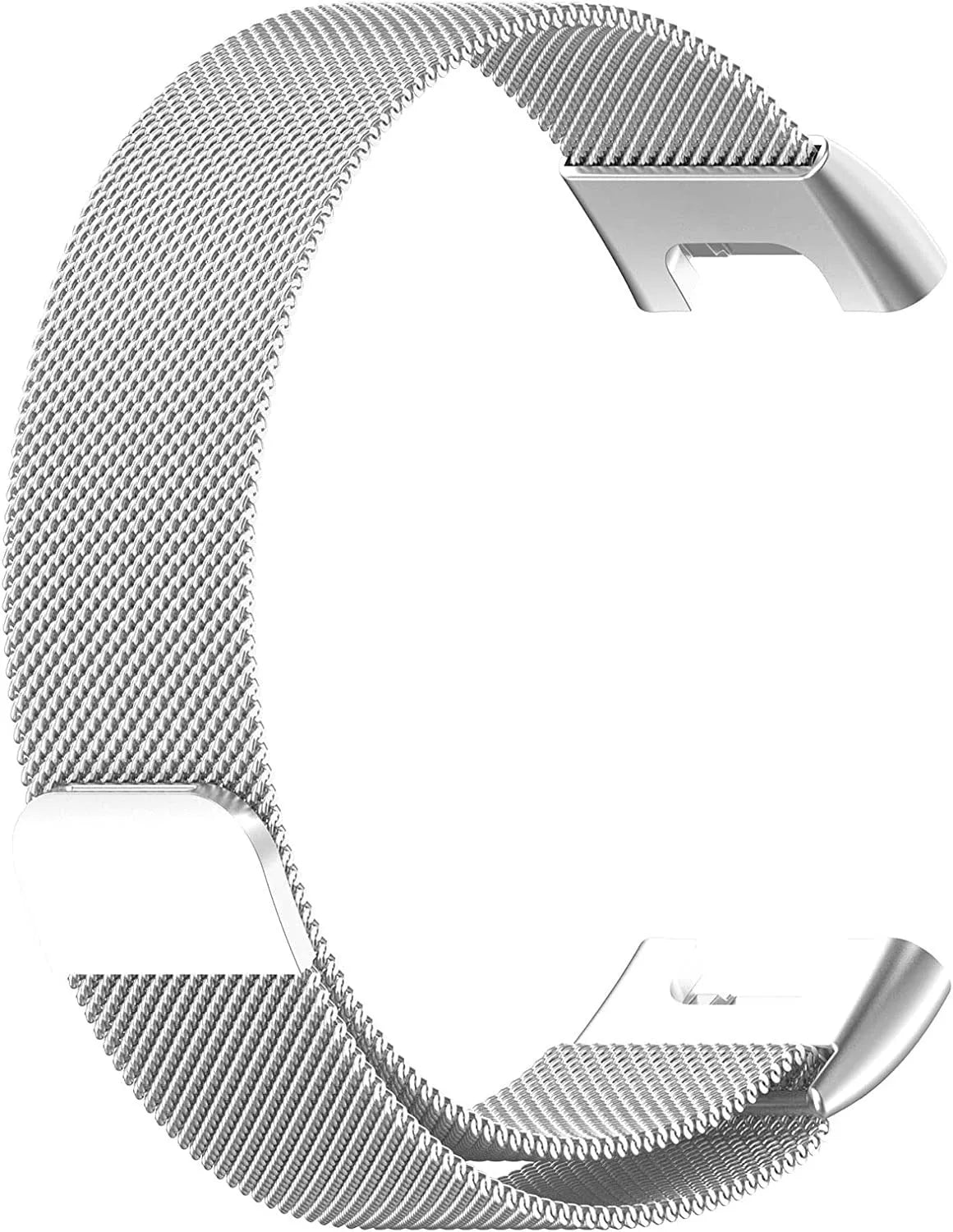 Milanese Strap, silver, without a watch, 3/4 front view