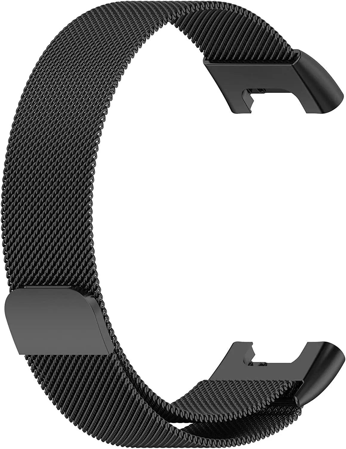 Milanese Strap, black, without a watch, 3/4 front view