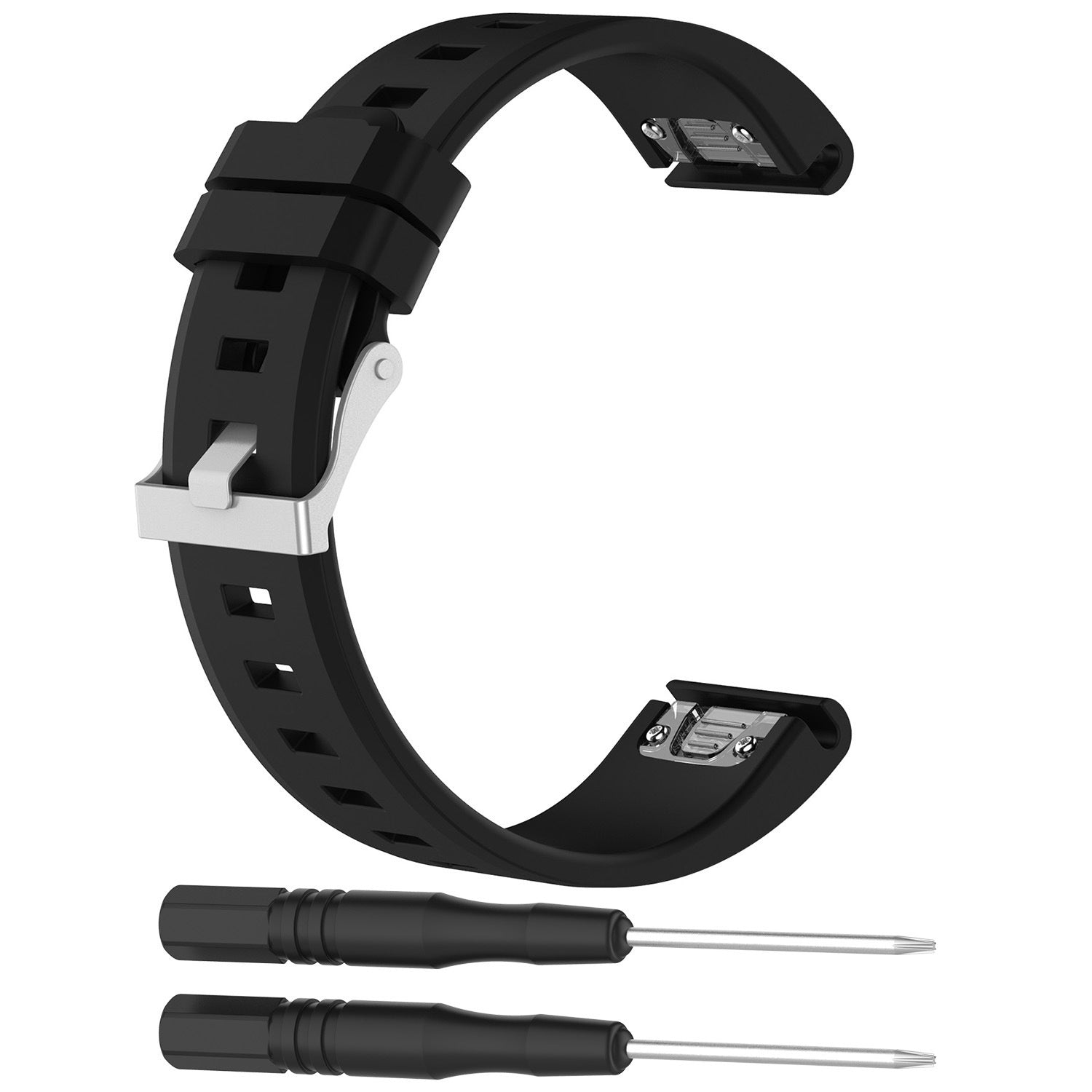 Garmin Approach S70 - 42mm Glossy Silicone Strap (Black)