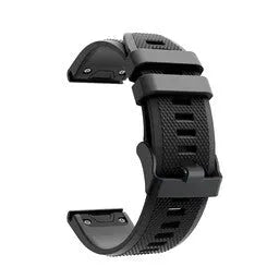 Silicone Strap, black, without a watch, 3/4 front view