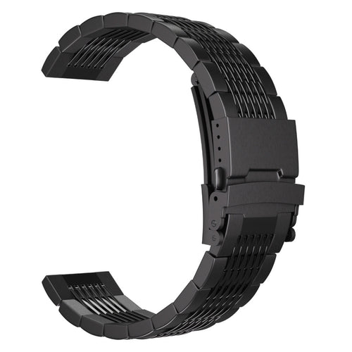 Garmin Forerunner 255 Luxury Steel Link Strap (Black)