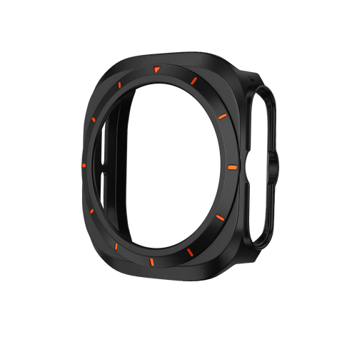 Bandz Samsung Galaxy Watch Ultra Bezel PC Case (Black with Orange)