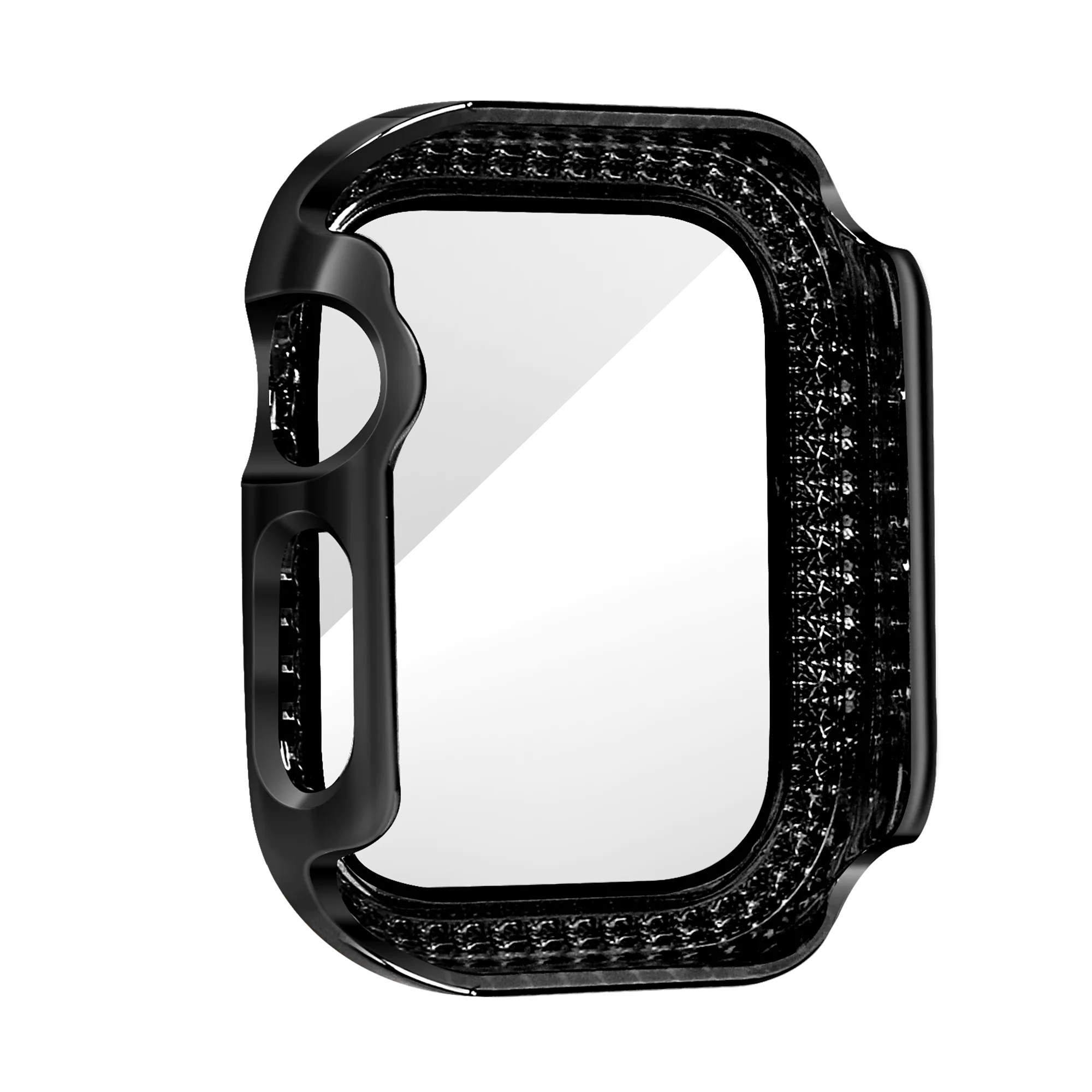 Bandz Apple Watch 10/11 - 42mm Diamond Case with Glass (Black)