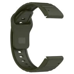 Outdoor Silicone Strap, army green, without a watch, 3/4 rear view