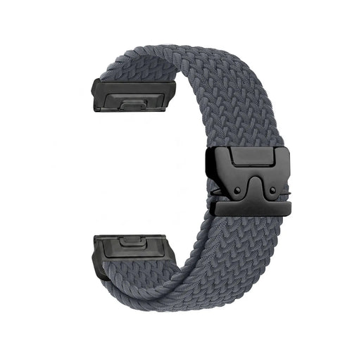 Garmin Forerunner 970 Braided Strap P-Buckle (Dark Grey with Black)