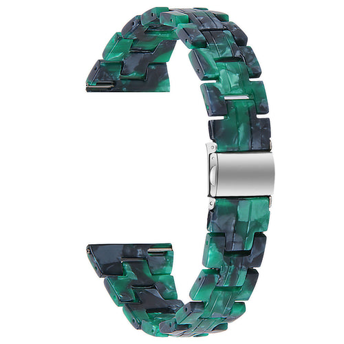 Metal Resin Strap, green, without a watch, 3/4 rear view