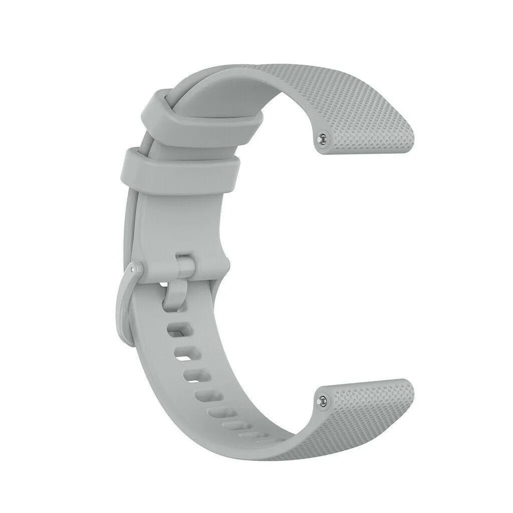 Premium Silicone Strap, grey, without a watch, 3/4 rear view