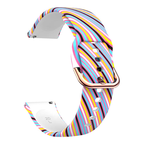 Print Silicone Strap, without a watch, 3/4 rear view