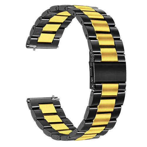 Steel Strap, black/gold, without a watch, 3/4 rear view