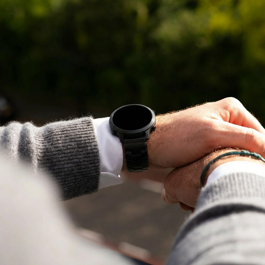 Bandz Garmin Forerunner 970 Titanium Link Strap (Black)