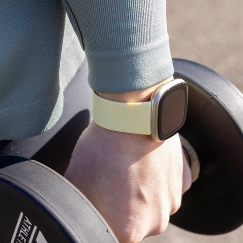 Fitbit Sense 2 Silicone Strap Classic (Pale Yellow)