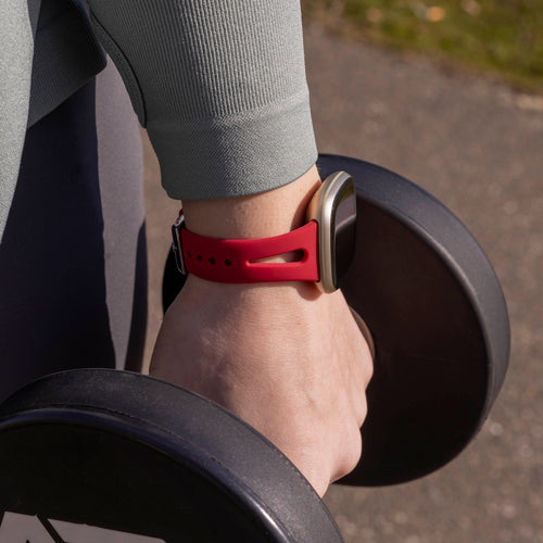 Fitbit Versa 4 Premium Silicone Strap (Rose Red)