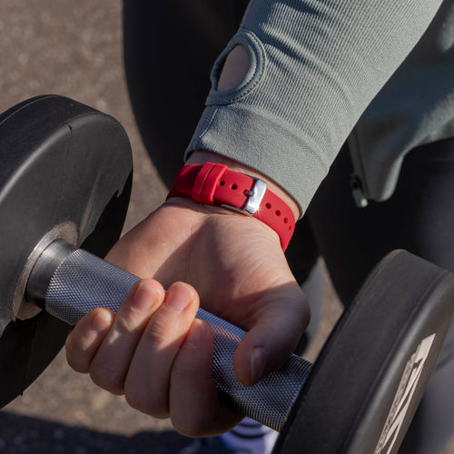 Fitbit Versa 4 Premium Silicone Strap (Rose Red)