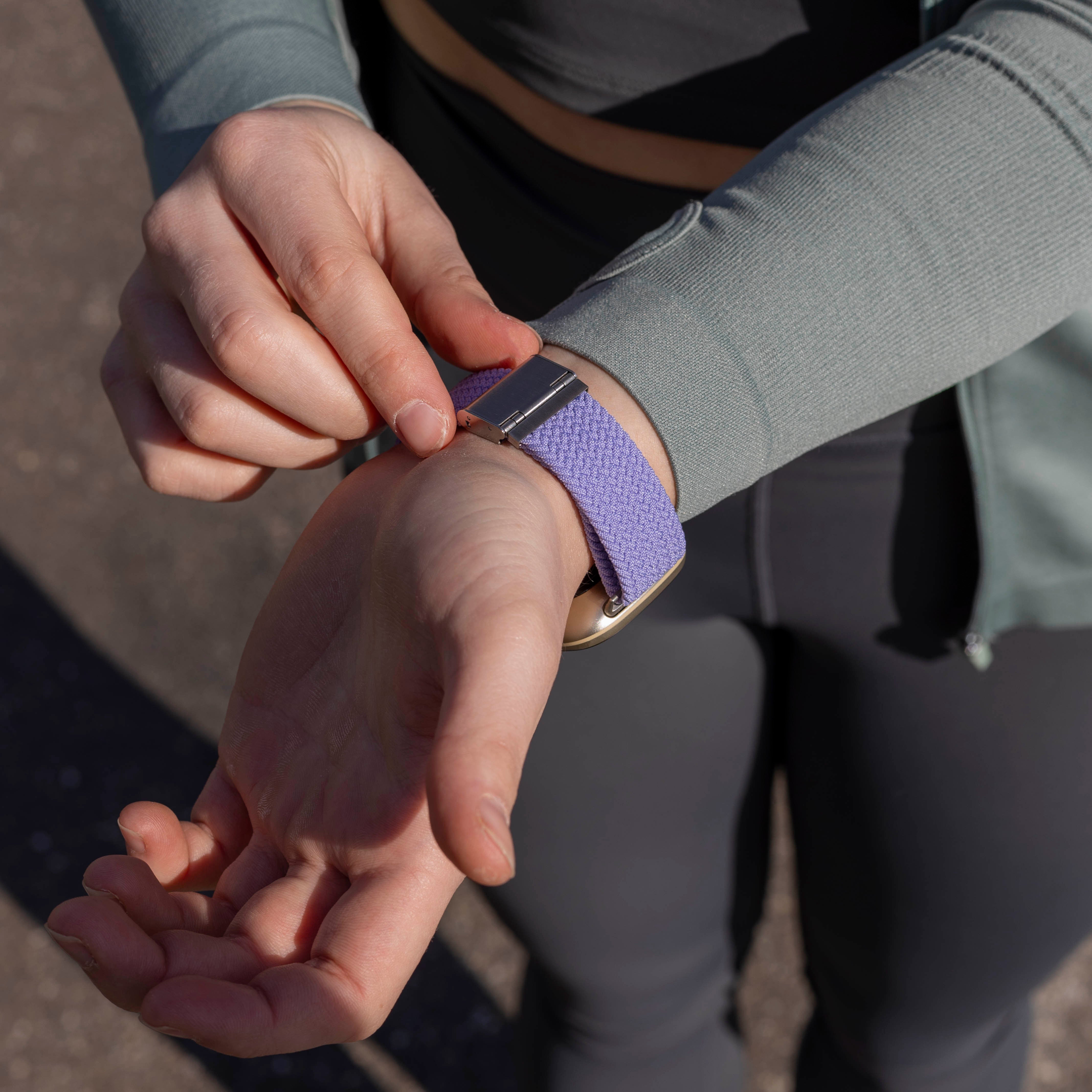 Fitbit Sense Adjustable Braided Strap (Lila)
