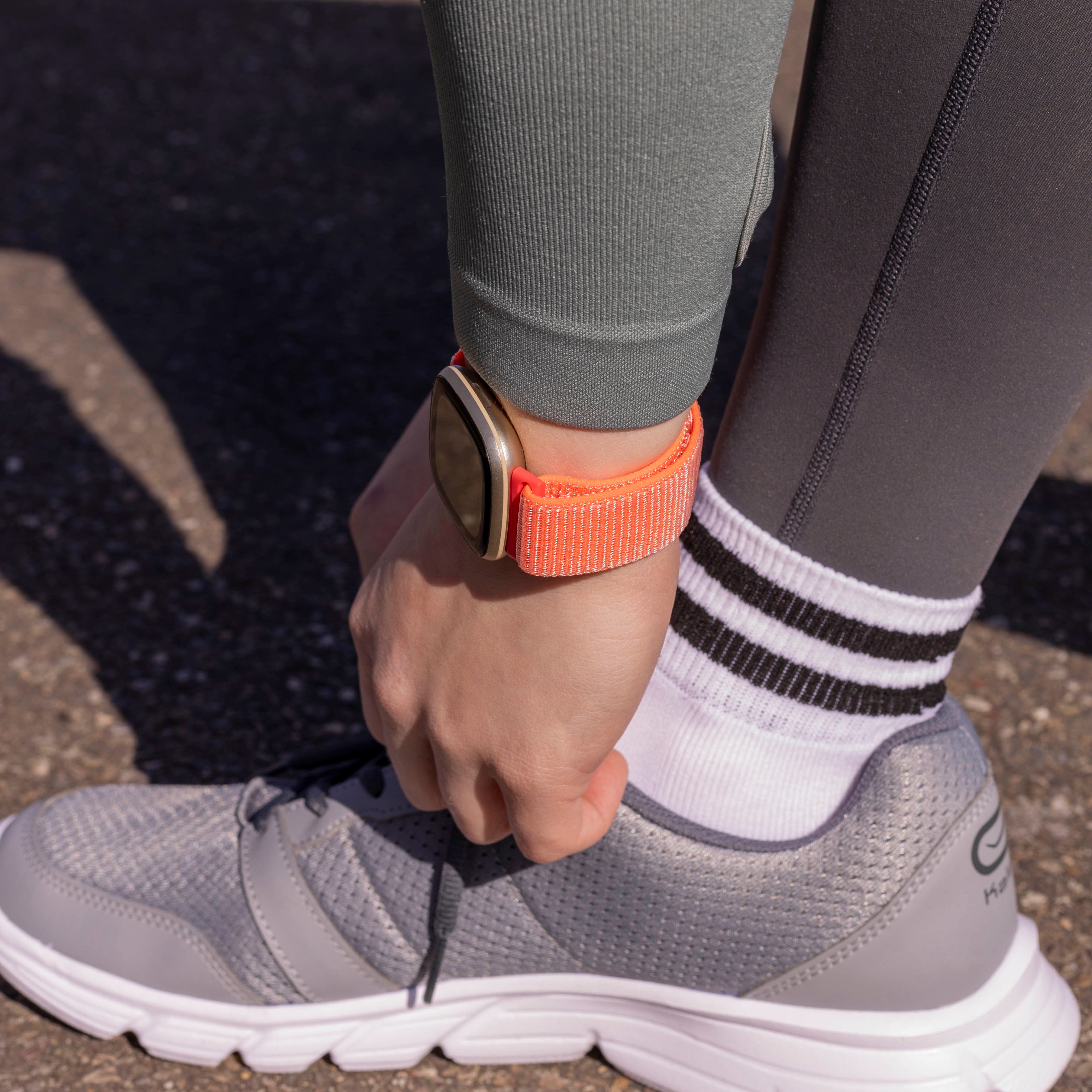 Fitbit Versa 3 Nylon Strap (Orange)