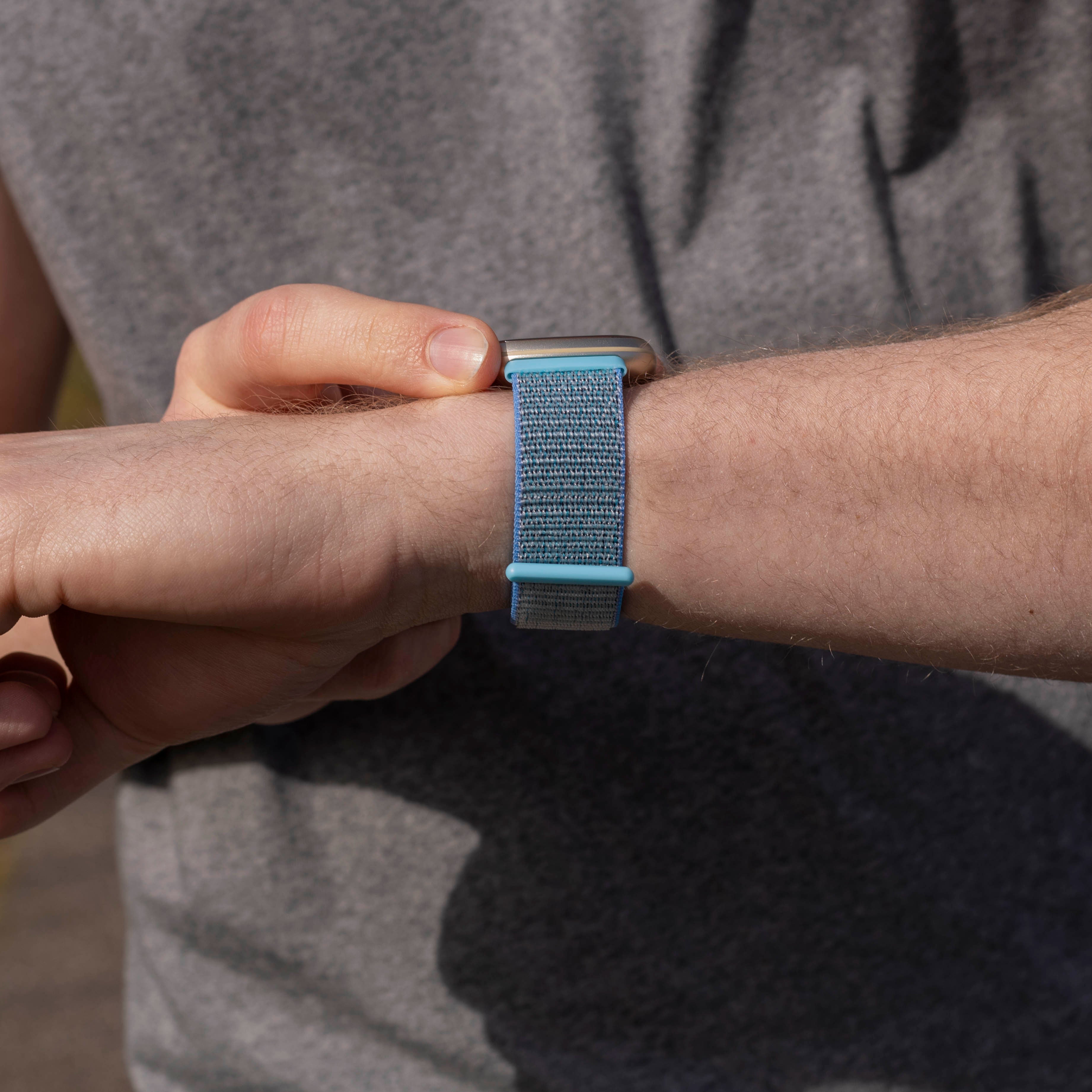 Fitbit Versa 3 Nylon Strap (Light Blue)