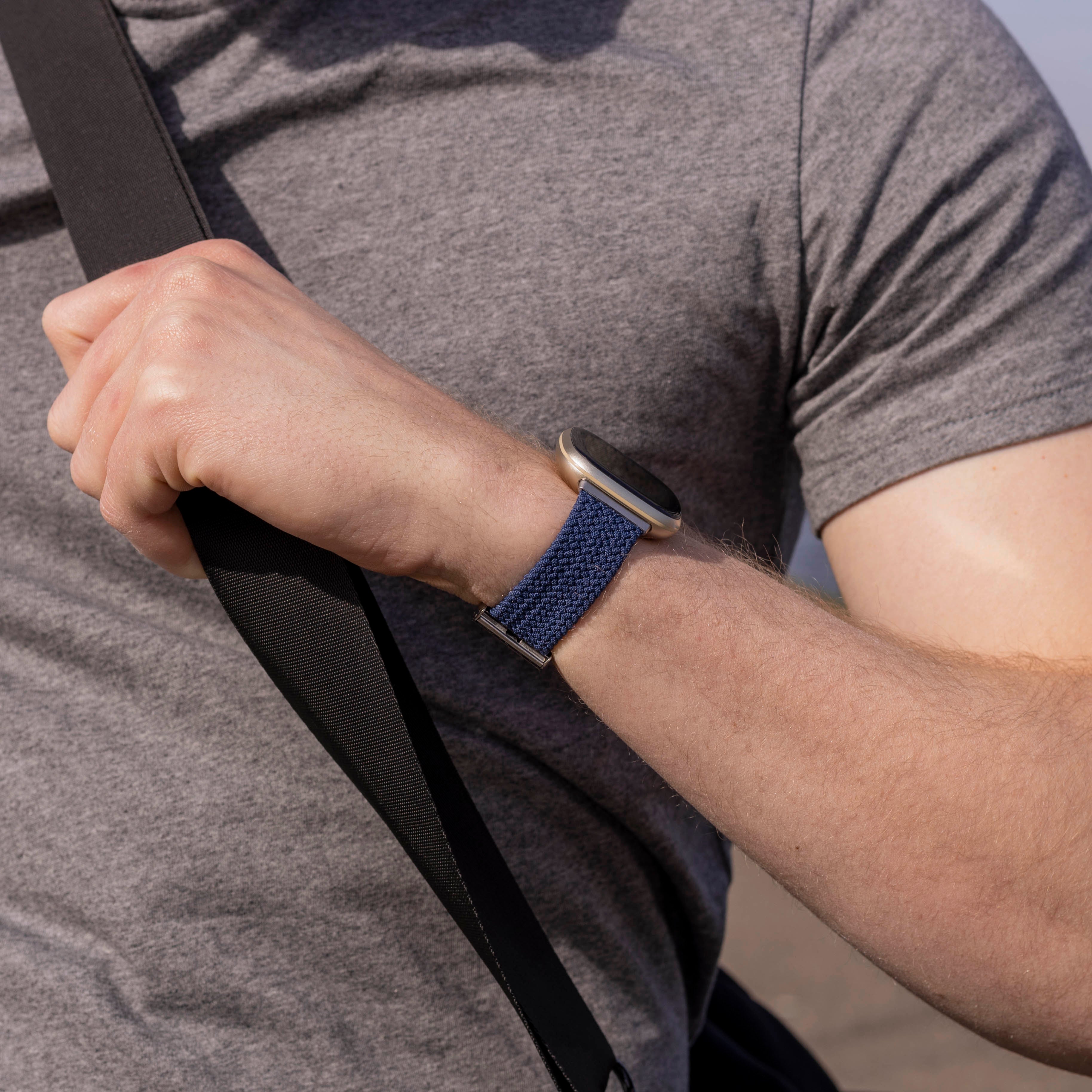 Fitbit Sense Adjustable Braided Strap (Dark Blue)