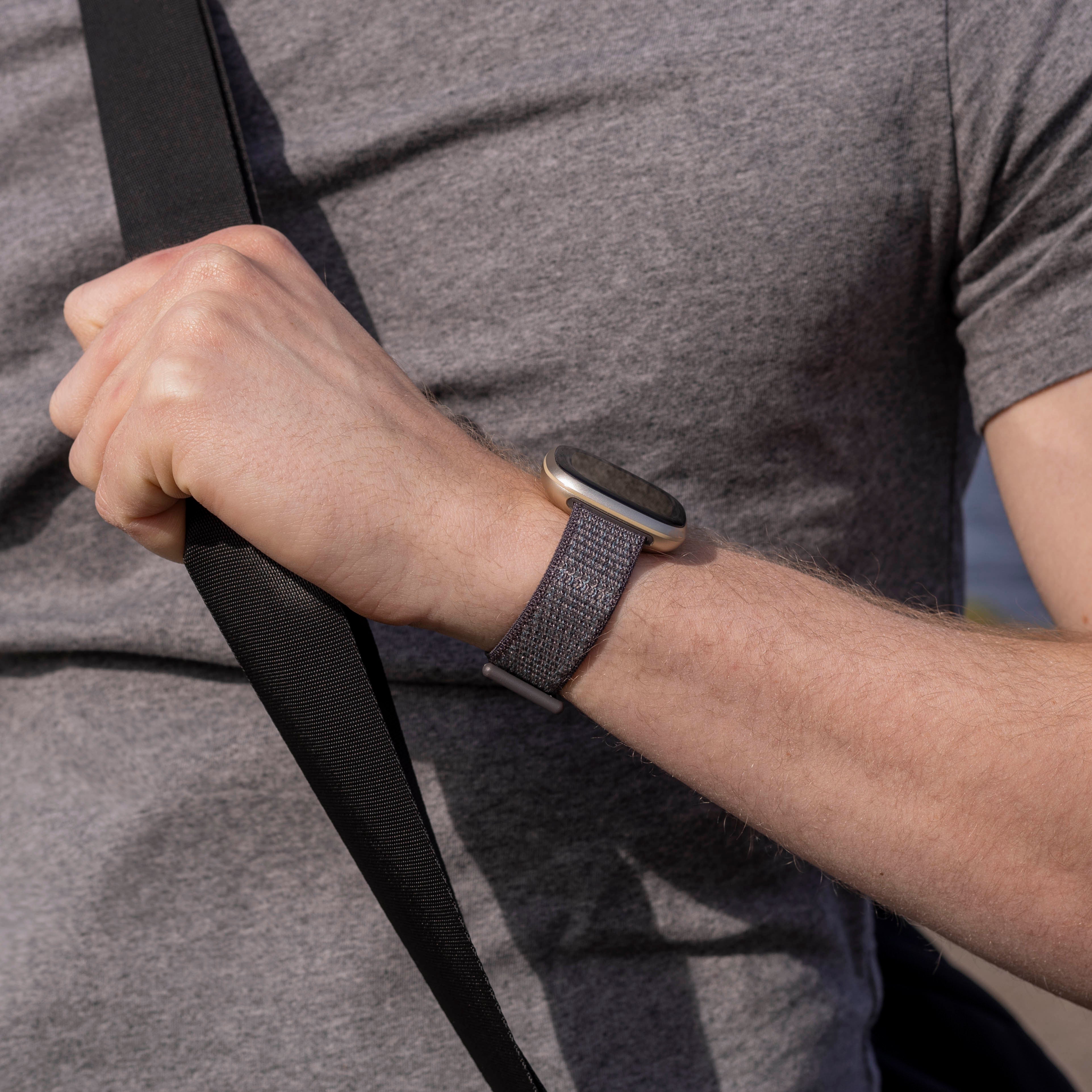 Fitbit Versa 3 Nylon Strap (Grey-Green)