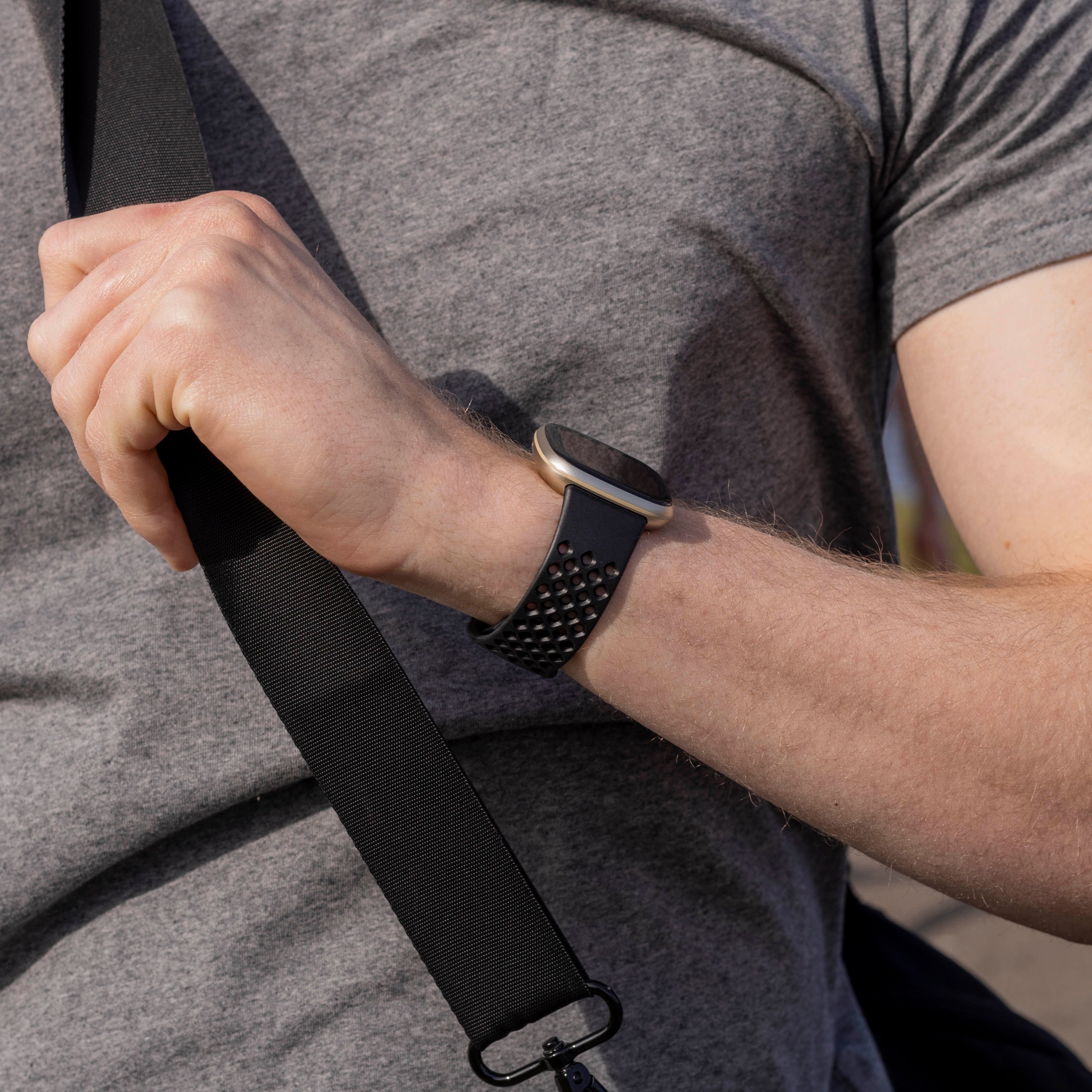 Fitbit Versa 3 Breathable Strap (Black)