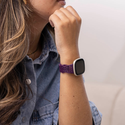 Fitbit Sense Silicone Strap with Pattern (Purple)