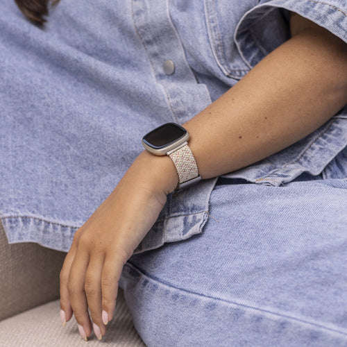 Fitbit Sense Adjustable Braided Strap (Beige Mix)