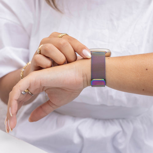 Fitbit Sense Milanese Strap (Pearlescent)