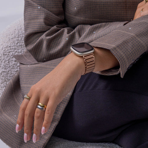 Fitbit Sense Steel Loop Strap (Rose Gold)